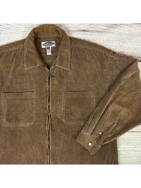 Vintage Y2k Supplies Brown Corduroy Zip Up Jacket